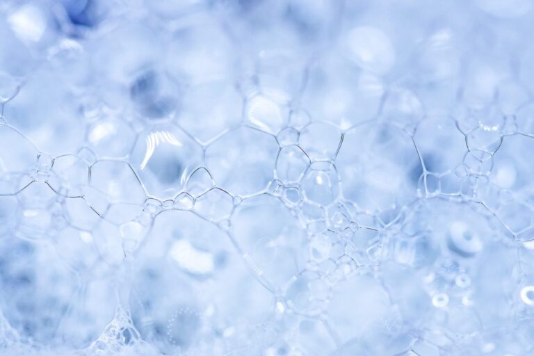 Macro photo of soap bubbles, representing cleanliness for window cleaning websites